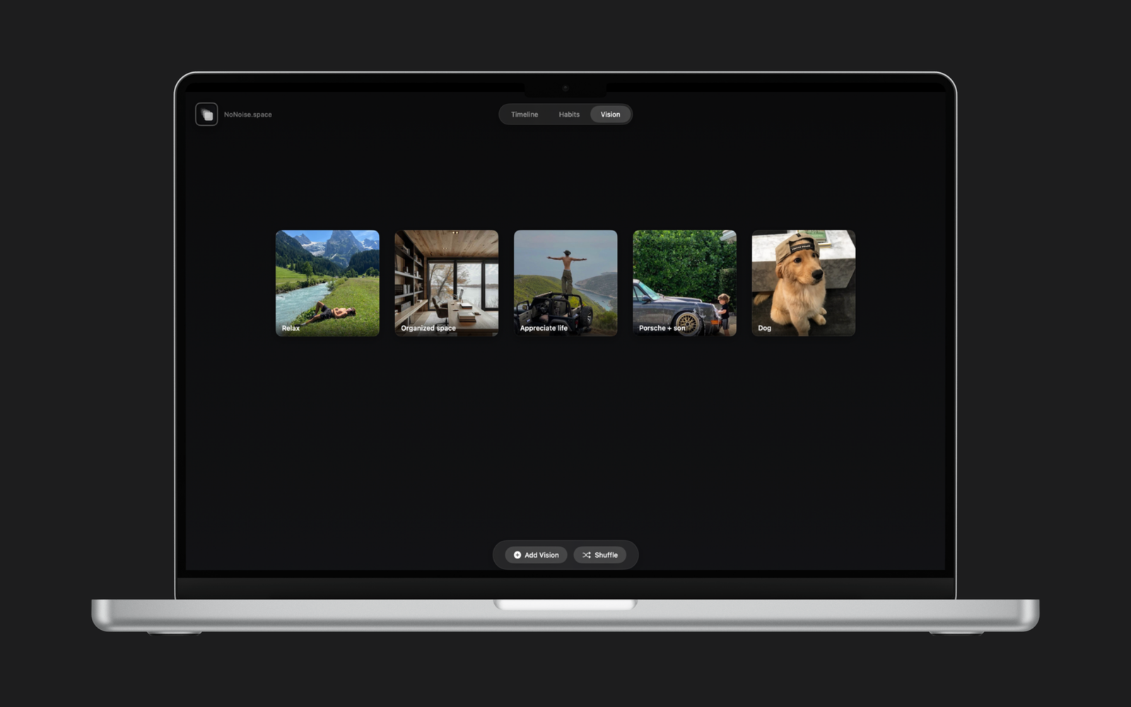Goal visualization app with neuroscience backing